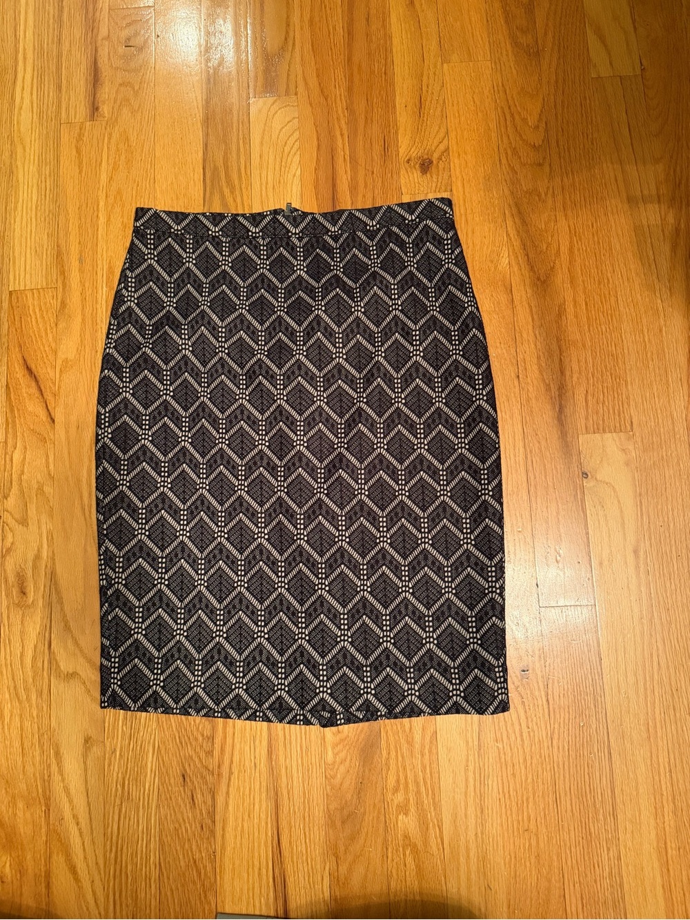 The Limited Black Geometric Pencil Skirt